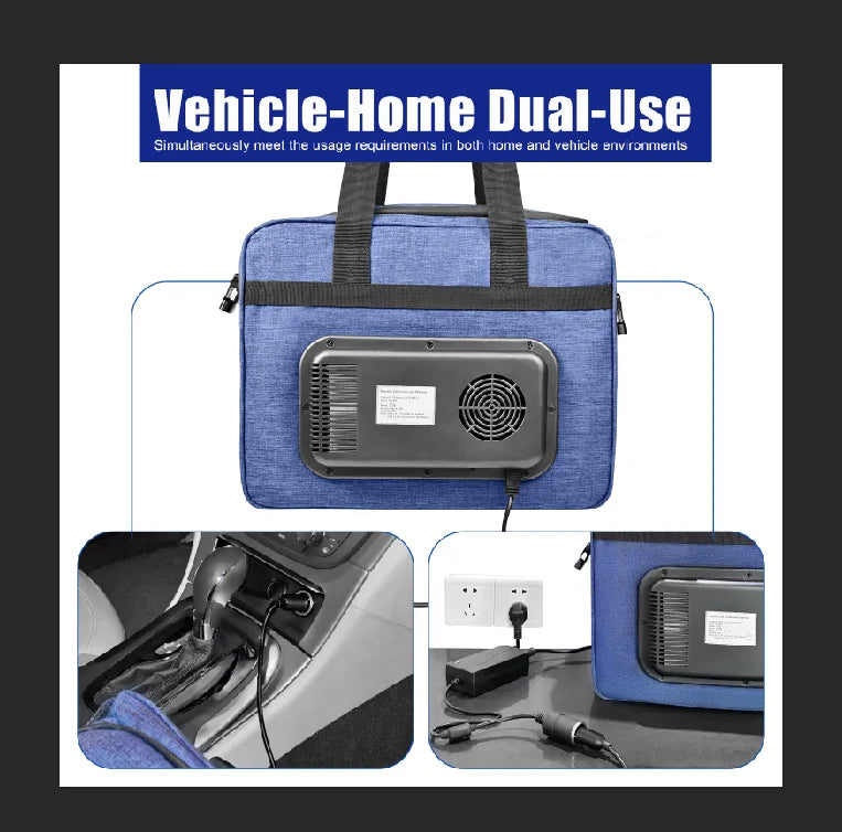 26 Quarts 12 Volt Portable Car Electric Cooler Bag USB 25L  AC/DC Cool and Heat Thermal Fridge Mini Cooler - Cheerful Home Finds