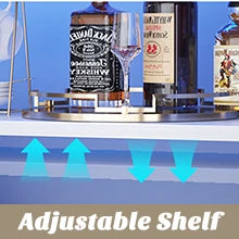 Bar Cabinet with Power Outlets, 67 Inch Tall Wine Bar - Cheerful Home Finds