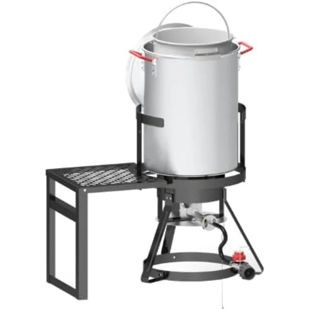 30Qt Turkey Fryer With Basket Outdoor Propane Deep Fryer - Cheerful Home Finds