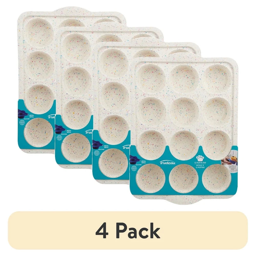 Silicone Muffin Pan 12 Count Nonstick Multicolor Confetti - Cheerful Home Finds