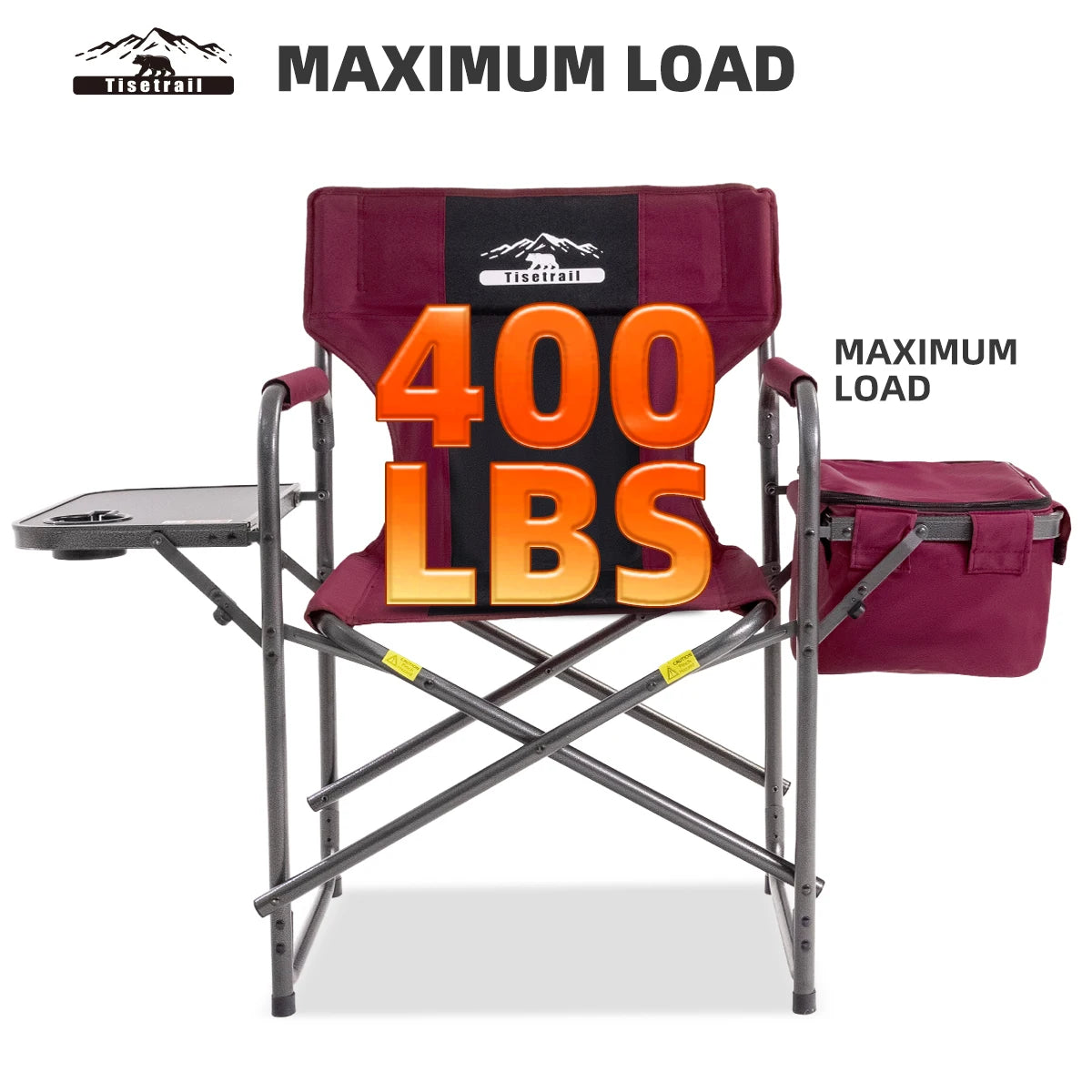 Tisetrail Director Camping Chair with Cooler Bag and Tray - Cheerful Home Finds