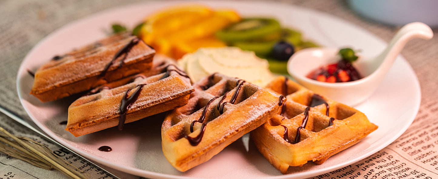 Belgian Waffle Maker Classic Rotating Iron Nonstick Plates - Cheerful Home Finds